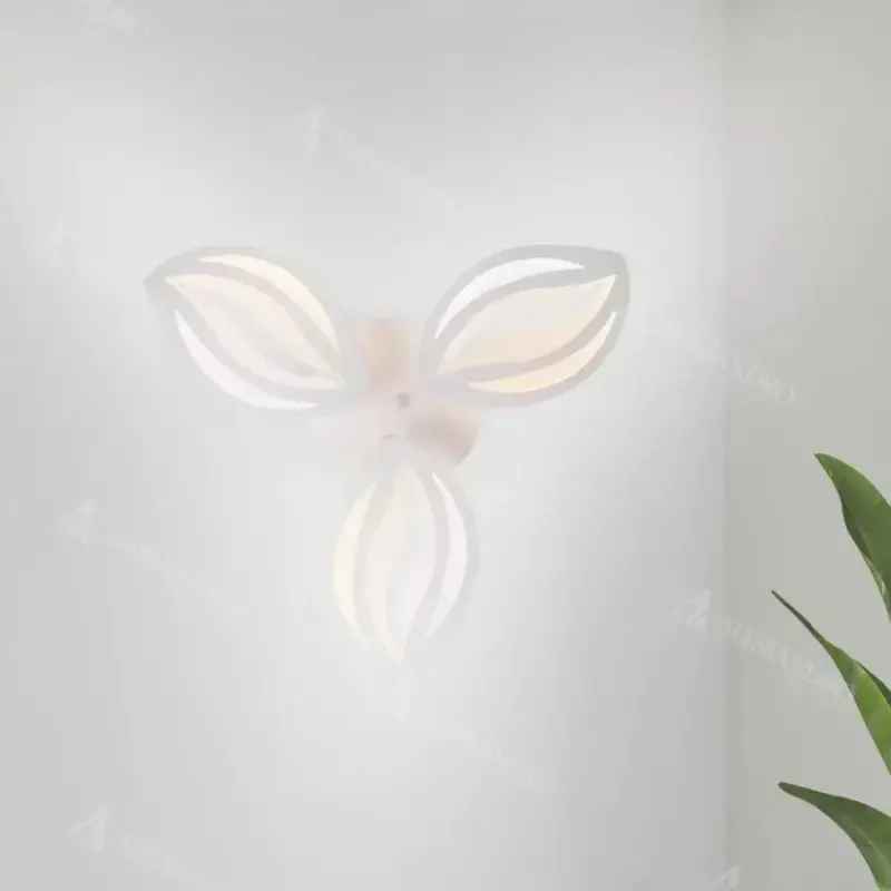 Previzualizare 4: Lustra LED cu telecomanda ORCHID 40W, 3 Petale, lumina Rece/Calda/Neutra, Dimabila, Alb