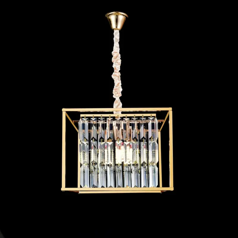 Previzualizare 3: Candelabru Cristal Petito, 1676/350, 3xE14, Auriu Lucios, Inaltime Reglabila, Metal si Cristal