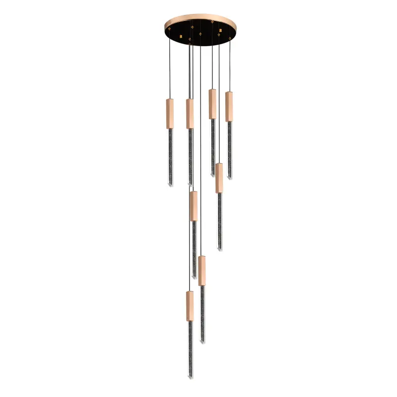 Previzualizare 4: Candelabru Cristal LED BEAMLUX Supremo ,22W, Lumina Calda/Neutra/Rece, Diametru 35cm Auriu