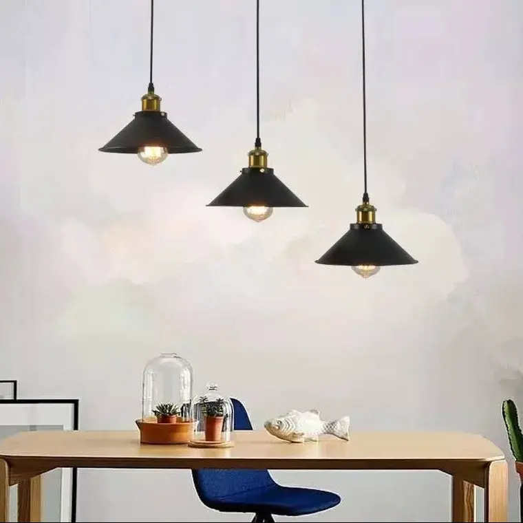 Previzualizare 3: Lustra Suspendata, LV210/3R, 3xE27, Negru, Metal si Fir, Inaltime Reglabila