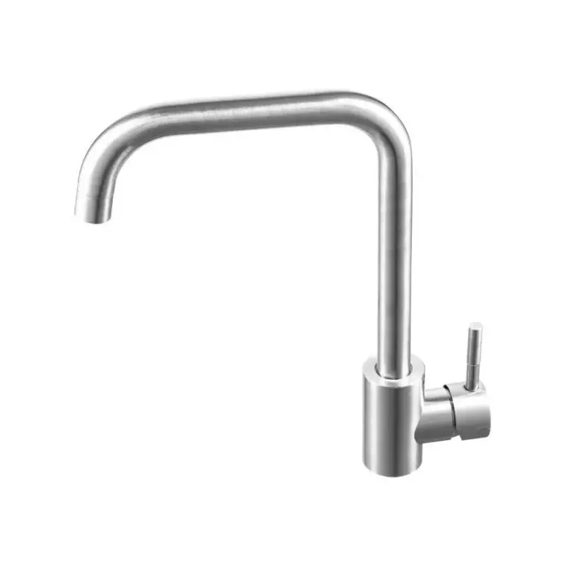 Previzualizare 4: Baterie Bucatarie Monocomanda Pipa Pivotanta Cartus Ceramic Inox Satinat Racorduri Kit Fixare Incluse CF002