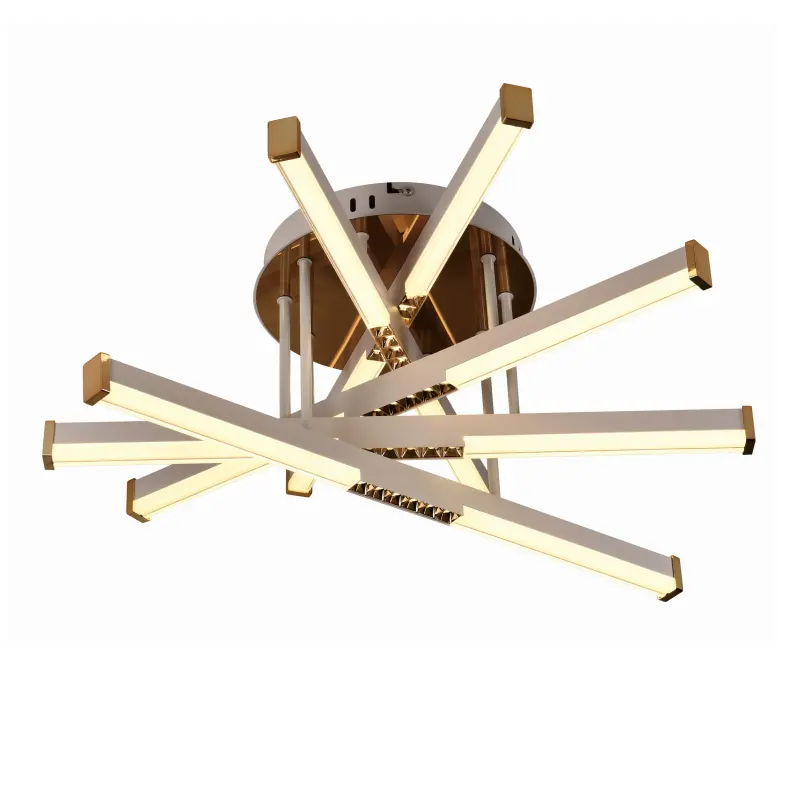 Previzualizare 3: Lustra LED cu Telecomanda LT182/5WH, 69W, 5 Elemente, Lumina Rece/Clada/Neutra, Dimabila, Alb