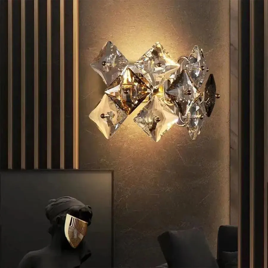Aplica Yasmina 2xE14, Metal si Cristal, Crom