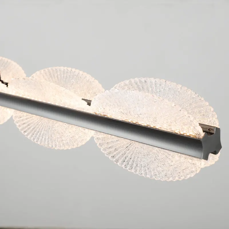 Previzualizare 2: Lustra LED suspendata cu Telecomanda ISOTTA 105W, lumina Rece/Calda/Neutra 3000K/4000K/6000K, Dimabila,Inaltime Reglabila, Negru si Argintiu, Metal si Cristal