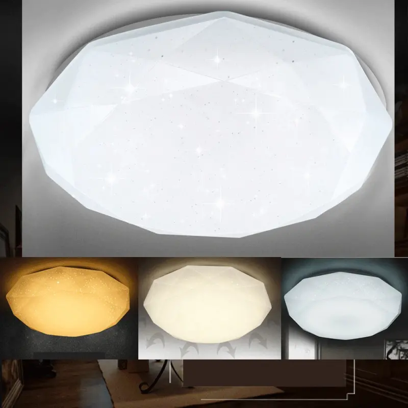 Previzualizare 4: Plafoniera LED Hexagon 23 cm, 22W, 3000K / 4000K / 6000K, Alb, Metal si Acril