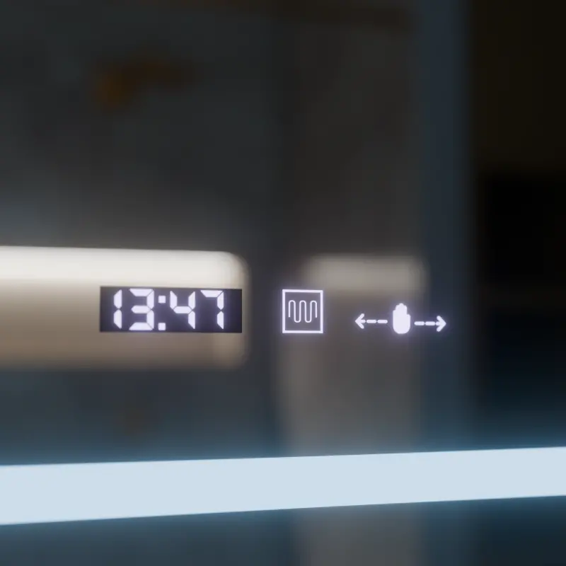 Previzualizare 2: Oglinda LED Rectangulara, 160x80cm, Senzor MotionGlow Marcello, Sistem Dezaburire, Ceas & Termometru, Lupa Cosmetica, Dimabila