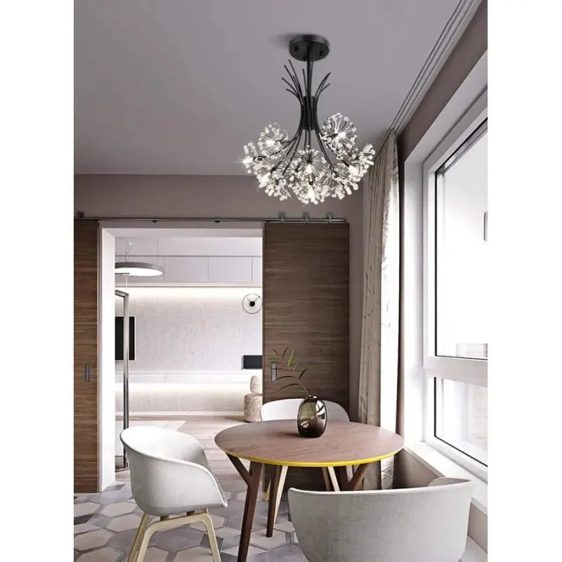 Previzualizare 3: Candelabru Cristal PETERHOF Petito, 13xG4, Diametru 52 cm, Negru