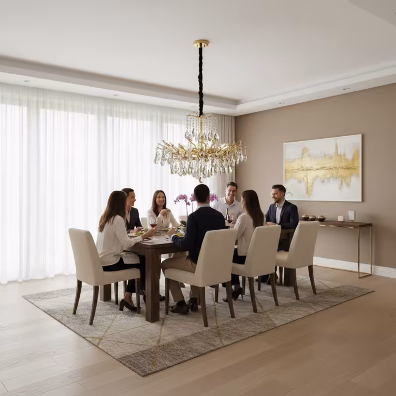 Previzualizare 3: Candelabru Cristal REINA Magno, 6xE14, D60cm, Auriu, Metal si Cristal