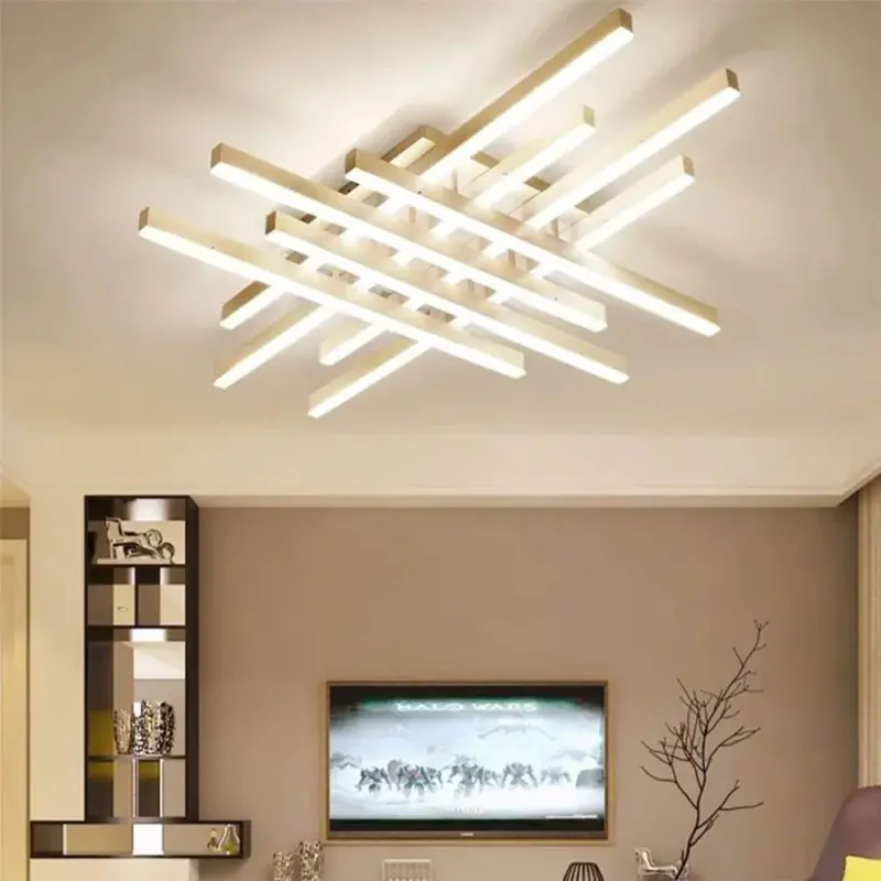 Previzualizare 3: Lustra LED cu telecomanda MORA 160W, 8 Elemente, Liniara, lumina Rece/Calda/Neutra, Dimabila, Alb