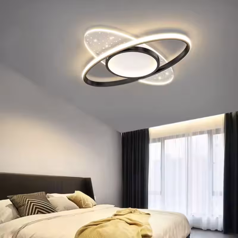 Previzualizare 4: Lustra LED cu telecomanda VARIO 69W, Oval , lumina Rece/Calda/Neutra, Dimabila, Negru