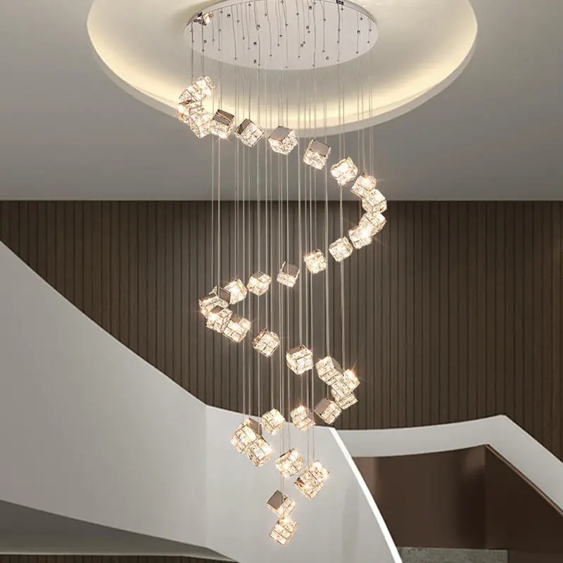Previzualizare 2: Candelabru Modern LED CM526/18, 51W, Diametru 58.5cm, Inaltime Reglabila, Crom