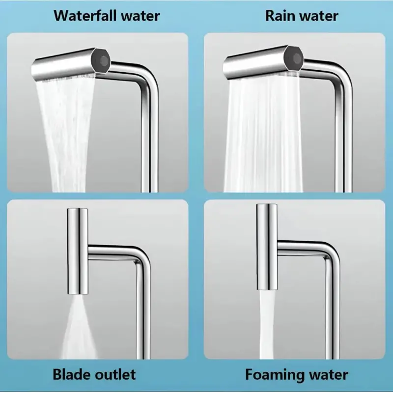 Previzualizare 2: Baterie Lavoar Cartus Ceramic Pipa Rotativa Crom Lucios Racorduri Incluse EC03