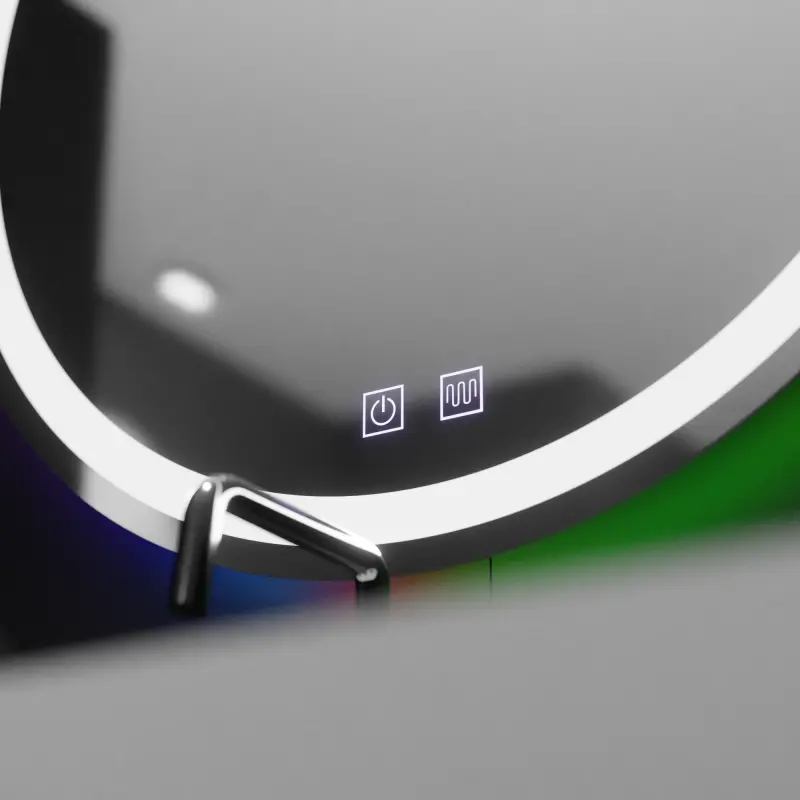 Previzualizare 2: Oglinda LED Rotunda 60cm, Spectrum Touch, RGB, Sistem Dezaburire