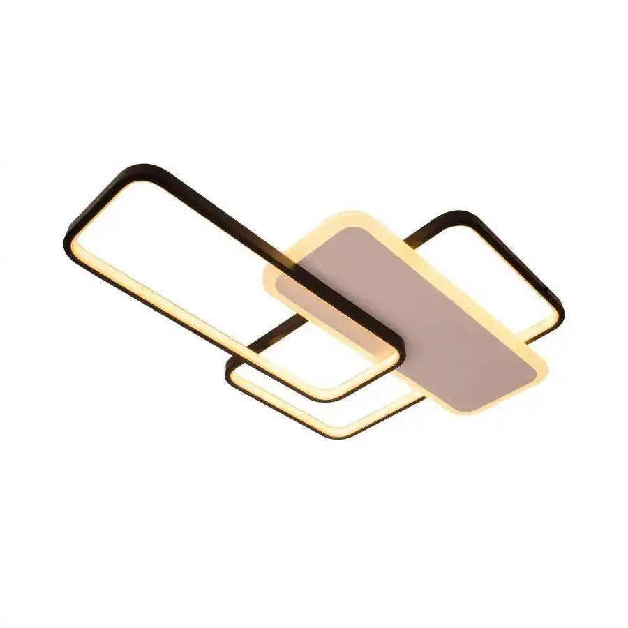 Lustra LED cu telecomanda CAROLINA 76W, 3 Elemente, lumina Rece/Calda/Neutra, Dimabila, Negru