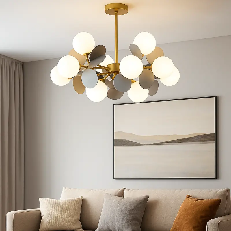 Previzualizare 4: Lustra Suspendata SVEN, 15x G9, Gri