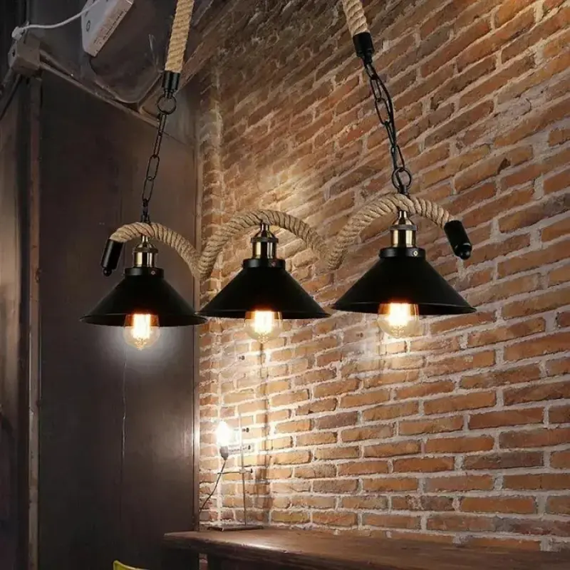 Previzualizare 2: Lustra Franghie, 3*E27, Maro, Metal si Sfoara