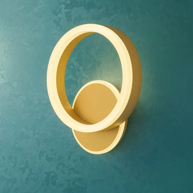 Previzualizare 3: Lustra LED Aplicata cu Telecomanda, Dario, 33W, Lumina Rece/Calda/Neutra, Auriu