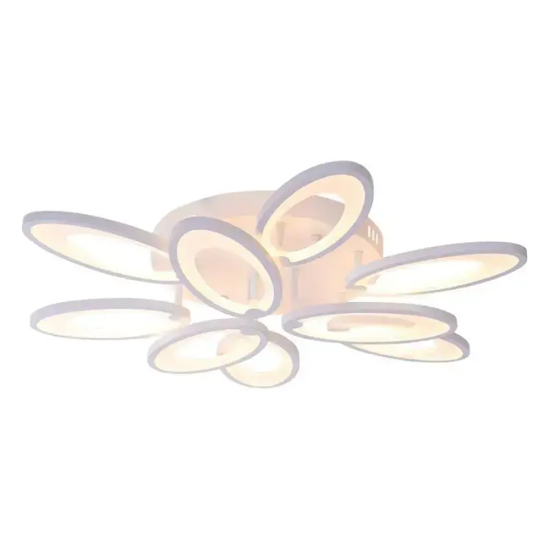 Previzualizare 4: Lustra LED cu telecomanda SUNFLOWER 98W, 9 Elemente, lumina Rece/Calda/Neutra, Dimabila, Alb