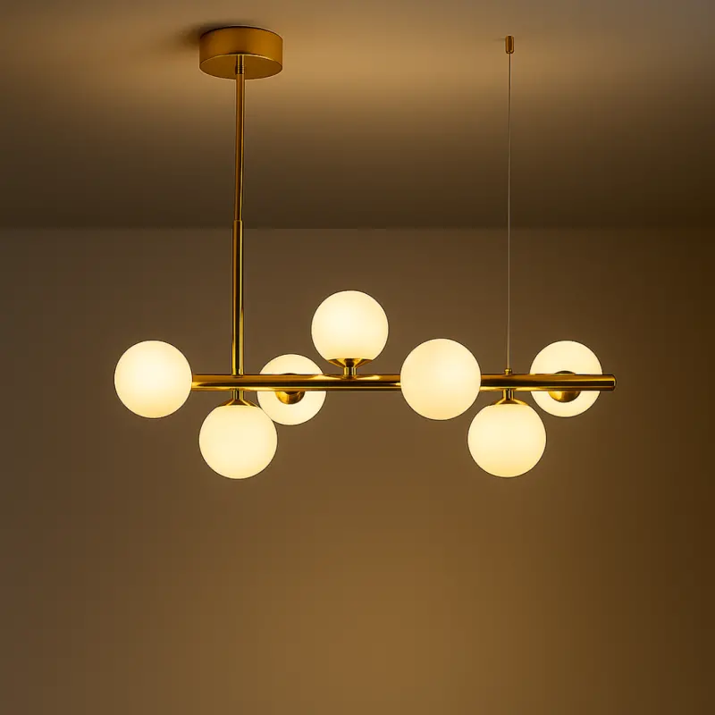 Previzualizare 3: Lustra moderna LOFT Pavilion, 7x G9, Auriu, Metal, Inaltime Reglabila