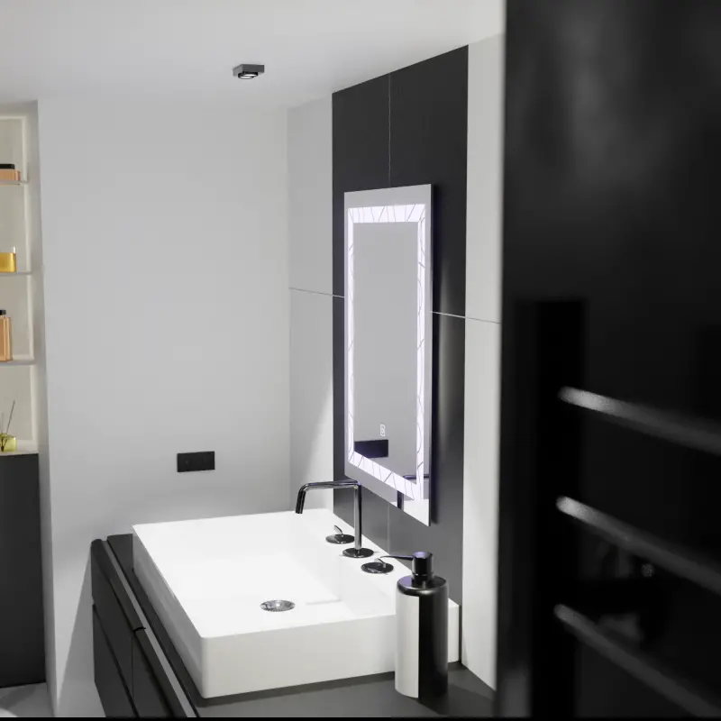 Previzualizare 3: Oglinda LED Rectangulara, 60x80cm, Deco Frame Basic Touch