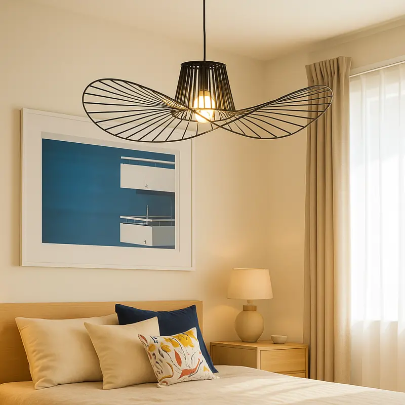 Lustra Suspendata ELIAS 60cm, 1x E27, Metal, Inaltime Reglabila, Negru