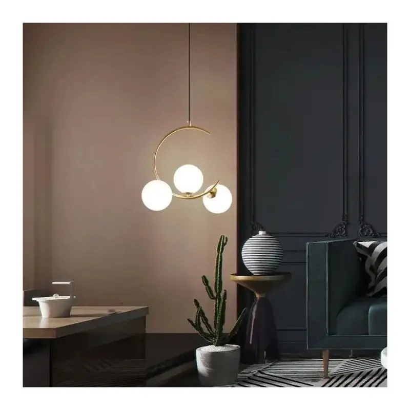 Lustra LOFT Atrium, 3x E27, Alb Auriu, Metal, Inaltime Reglabila