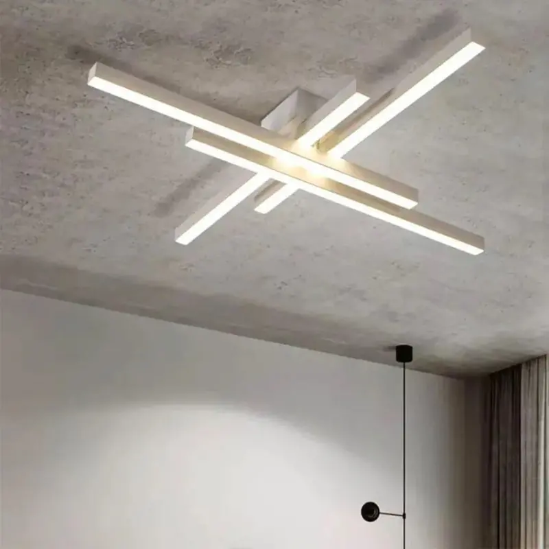 Previzualizare 2: Lustra LED cu telecomanda MORA 80W, 4 Elemente, Liniara, lumina Rece/Calda/Neutra, Dimabila, Alb