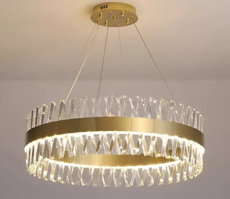 Previzualizare 4: Candelabru LED CASERTA Magno cu Telecomanda, 68W, Dimabil, 3000K/4000K/6000K,Diametru 60cm, Auriu