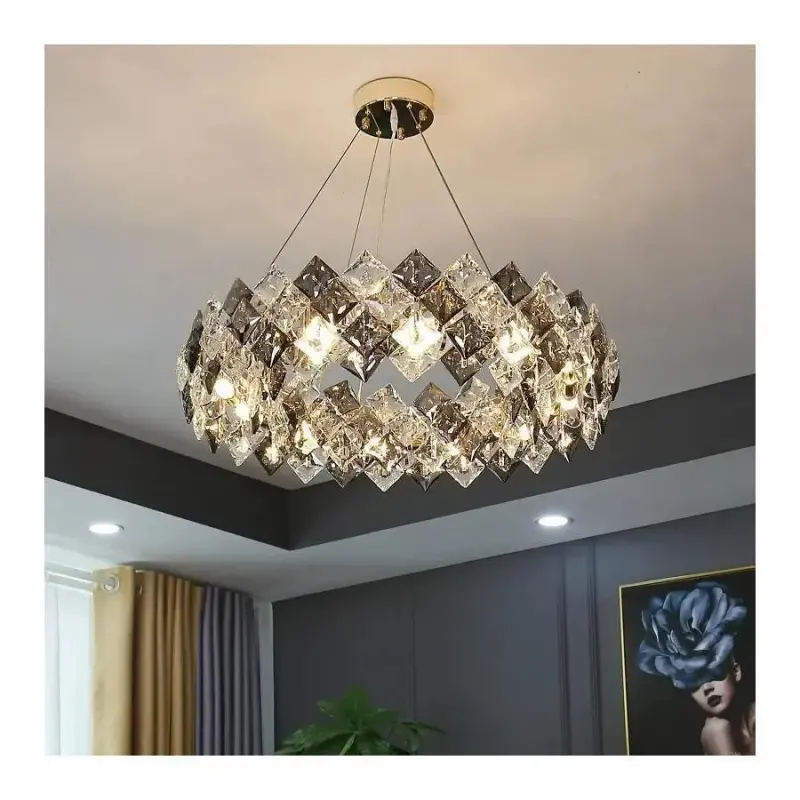 Previzualizare 3: Candelabru Cristal Hara 9x E27 Crom Lucios
