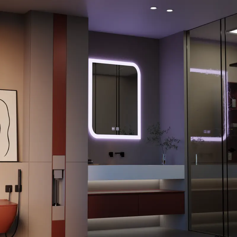 Previzualizare 4: Oglinda LED CLARIVO Dreptunghiulara, 60X80cm, Touch, Sistem Dezaburire