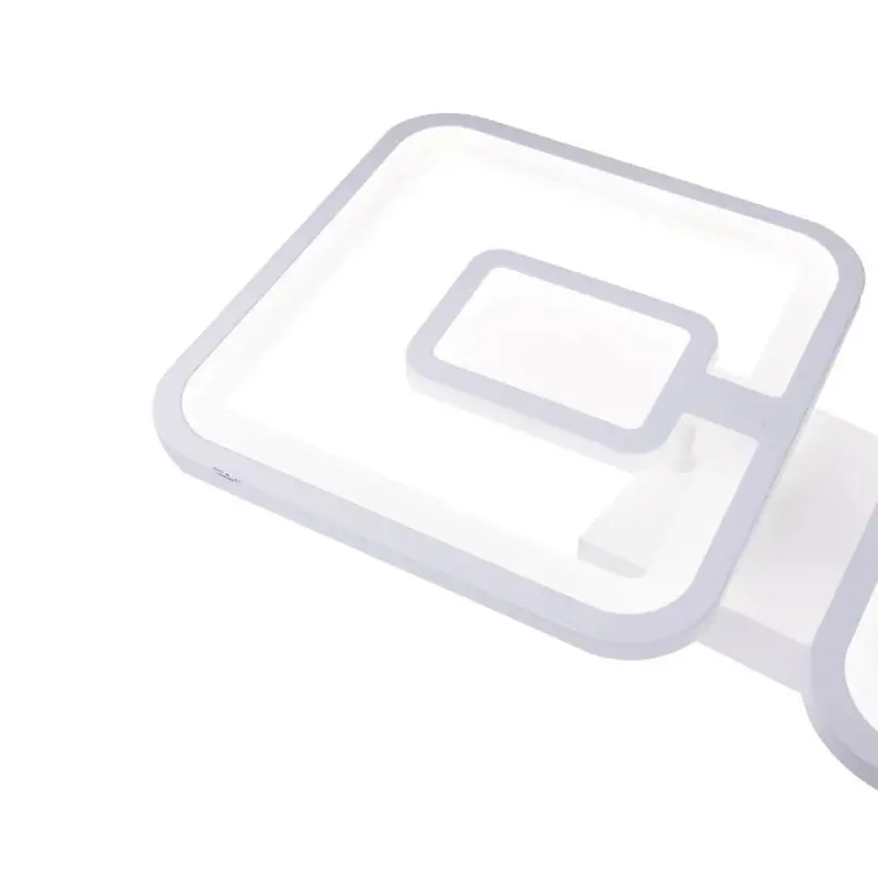 Previzualizare 2: Lustra LED cu telecomanda FELIX 87W, 3 Patrate, lumina Rece/Calda/Neutra, Dimabila, Alb