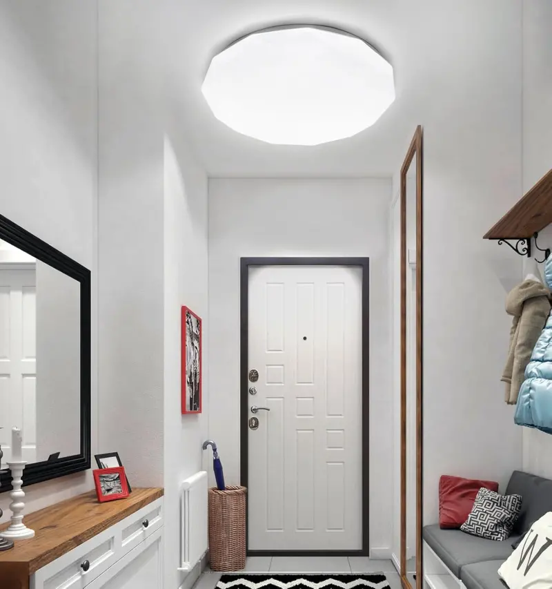 Previzualizare 2: Plafoniera LED Hexagon 23 cm, 22W, 3000K / 4000K / 6000K, Alb, Metal si Acril