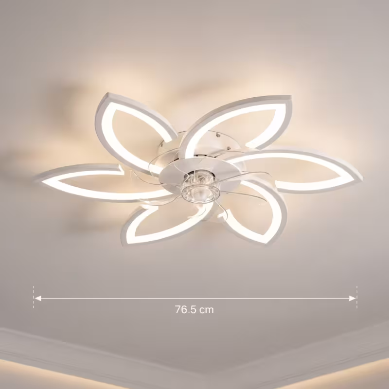 Previzualizare 4: Lustra LED Ventilator ANEMO cu Telecomanda, 36W, D76.5cm, Lumina Rece/Neutra/Calda, Metal si Plastic, Alb