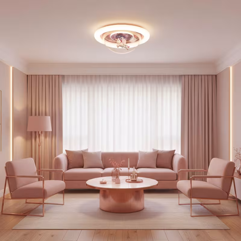 Previzualizare 3: Lustra LED UNICORN, 60W, 50cm, lumina Rece/Calda/Neutra, Roz