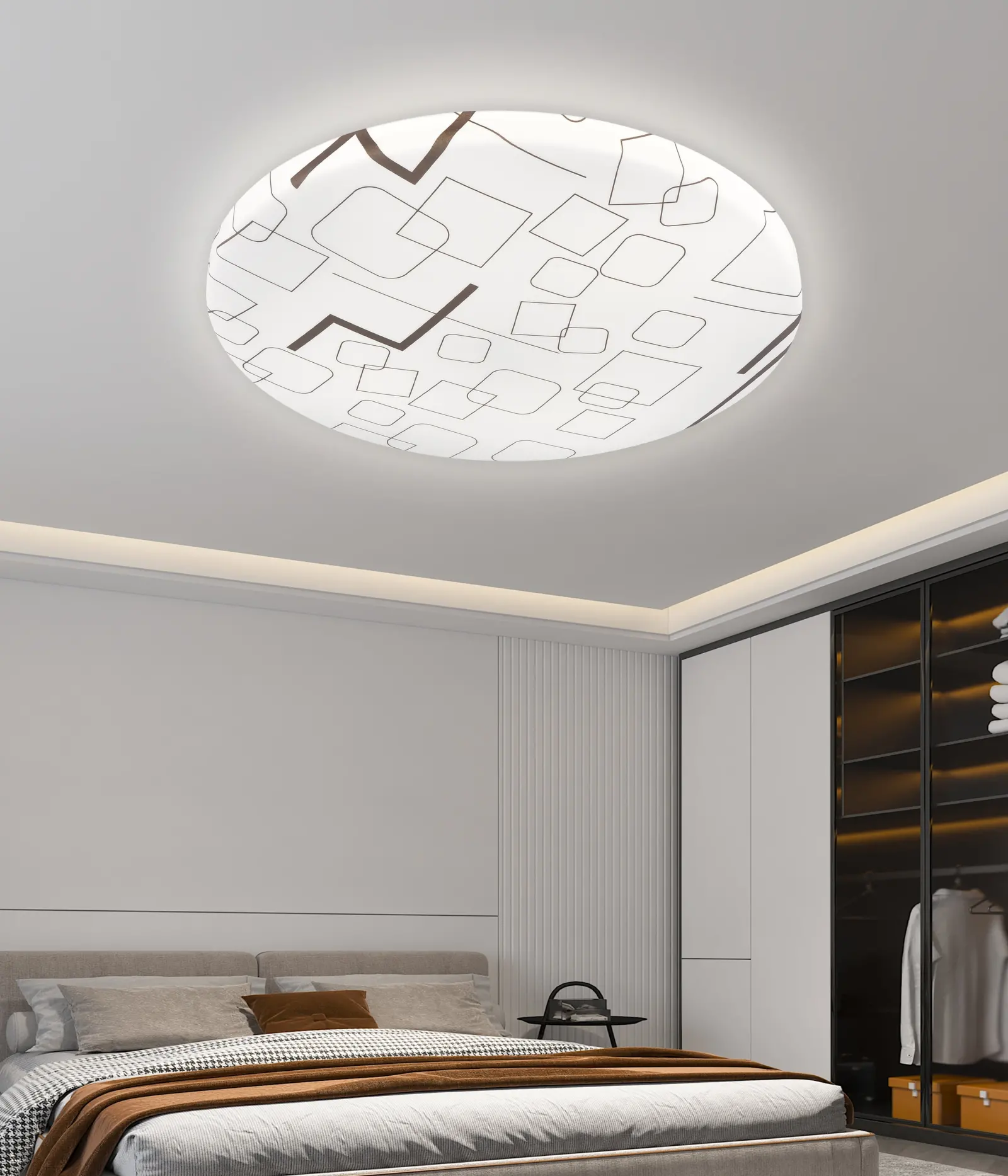 Plafoniera LED 35 cm, 31W, 3000K / 4000K / 6000K, Alb, Metal si Acril