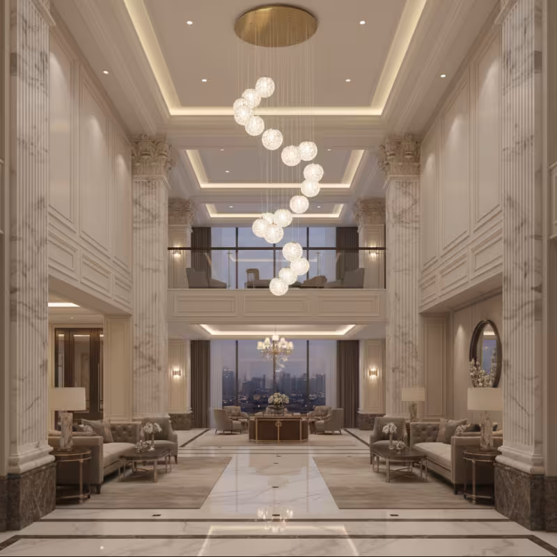 Previzualizare 2: Candelabru Cristal LED MILLE, 18xG9 , Diametru 60cm x Inaltime 340cm, Cristal si Metal, Auriu