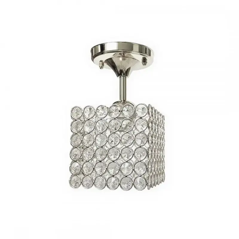 Lustra Catrina, 1*E27, Crom, Metal si Cristal