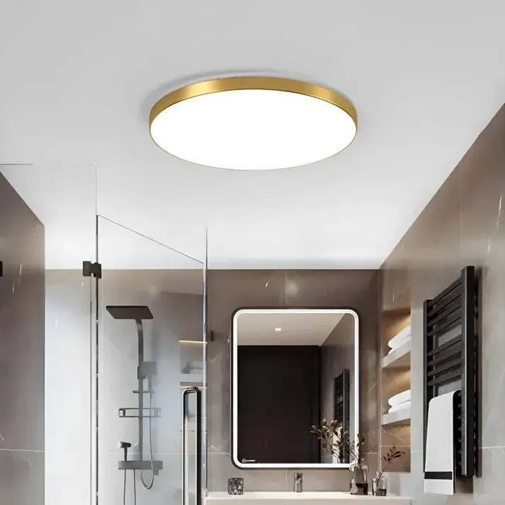 Plafoniera LED SOLIS 27cm 20W Lumina Rece Auriu