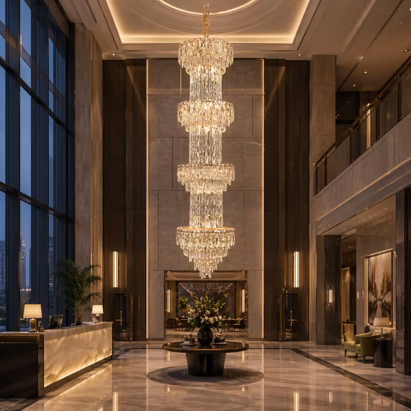 Previzualizare 3: Candelabru Cristal IMPERIUM 45xE14, D55 cm, Auriu, Inaltime Reglabila, Metal si Cristal