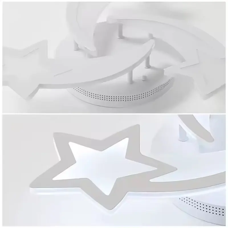 Previzualizare 2: Lustra LED cu telecomanda IPOMOEA 51W, 3 Stele, lumina Rece/Calda/Neutra, Dimabila, Alb