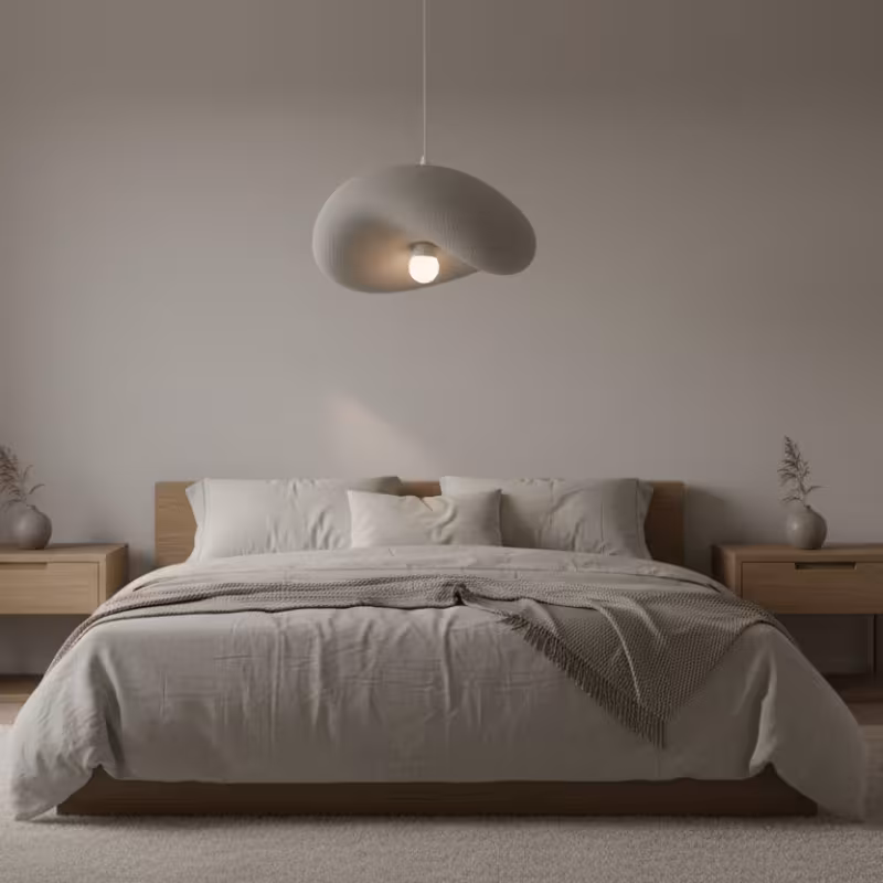 Previzualizare 3: Lustra Moderna FOAMER Nobile, 39 cm, Suspendata, 1 X E27, Gri, Metal si Spuma, Inaltime Reglabila