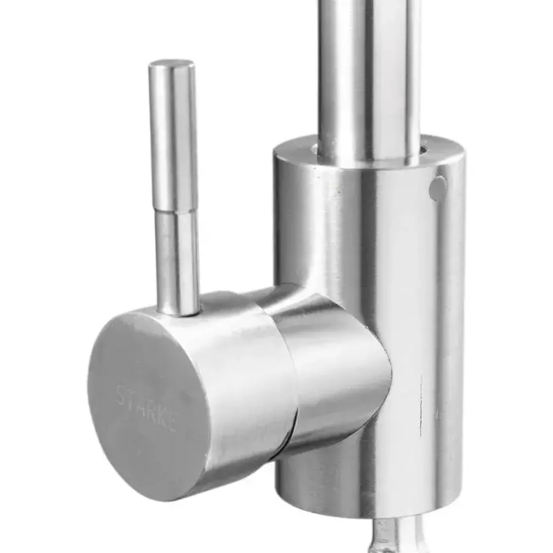 Previzualizare 2: Baterie Bucatarie Monocomanda Pipa Pivotanta Cartus Ceramic Inox Satinat Racorduri Kit Fixare Incluse CF002