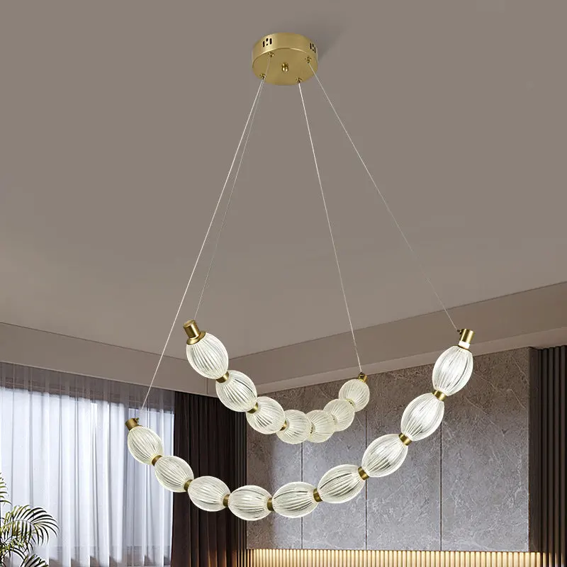 Previzualizare 4: Lustra LED suspendata FAUSTO, 48W, lumina Rece/Calda/Neutra, Inaltime Reglabila, Auriu