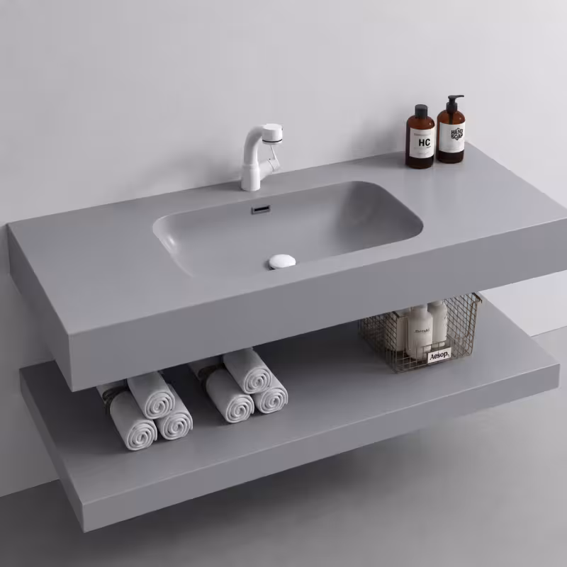 Previzualizare 3: Set Mobilier KROSS pentru Baie, 80cm, 3 Piese, Gri