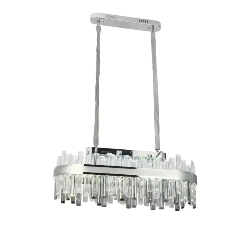 Previzualizare 2: Candelabru LED Cristal cu Telecomanda Morgan 140W Dimabil Argintiu