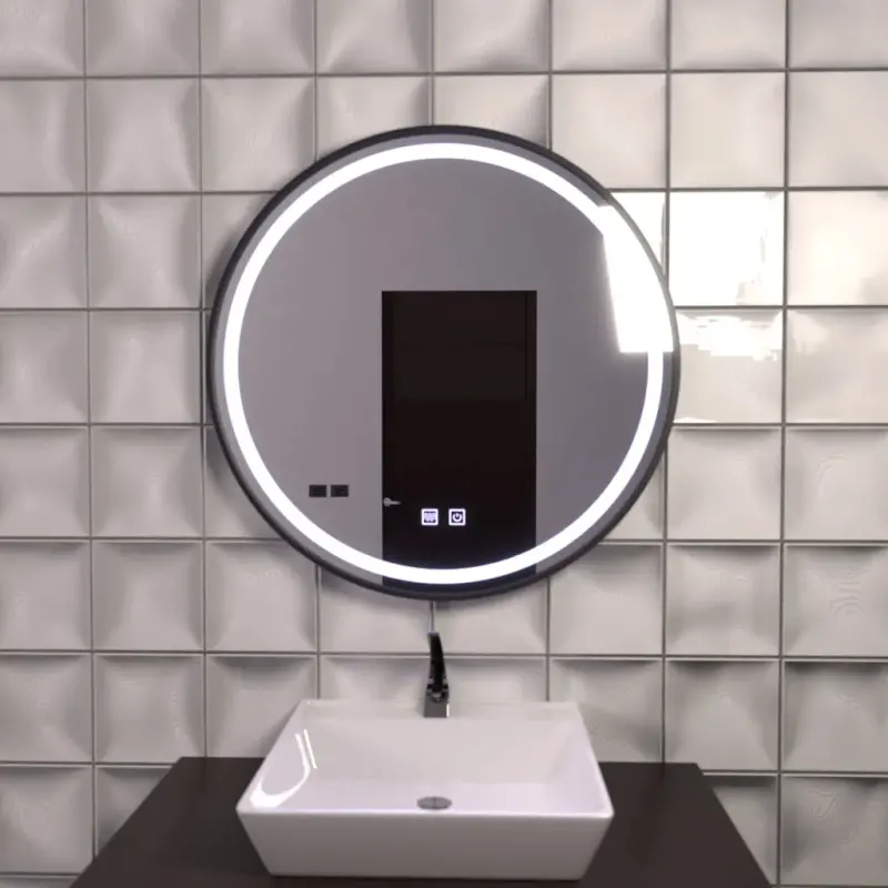 Previzualizare 3: Oglinda LED Rotunda 60cm, Lucea Touch, Sistem Dezaburire, Dimabila