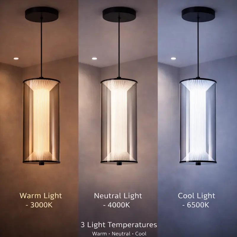 Previzualizare 3: Lustra LED Suspendata cu Telecomanda 29W, Orin, 1 element, Inaltime Reglabila, Lumina Calda/Rece/Neutra, Alb, Meta