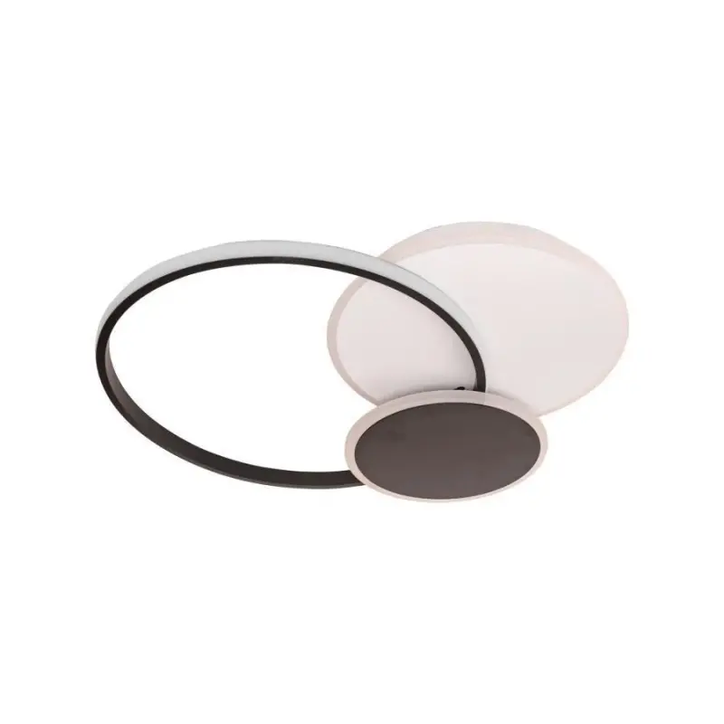 Previzualizare 3: Lustra LED cu telecomanda KILLIAN 46W, 3 Cercuri, lumina Rece/Calda/Neutra, Dimabila, Negru