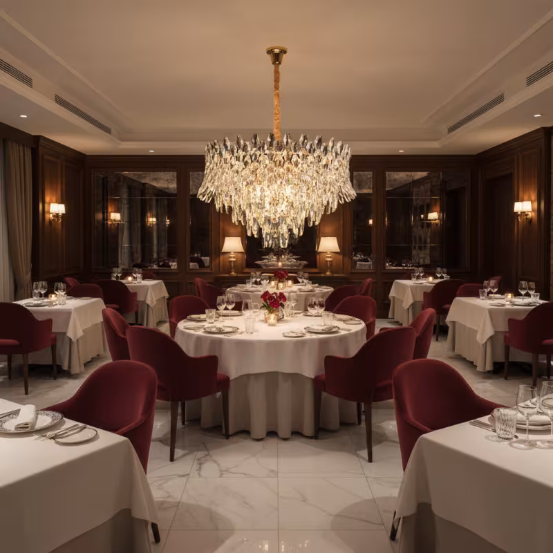 Previzualizare 2: Candelabru Cristal MONARCH Magno 12xE14, Diametru 60cm, Inaltime 40cm, Auriu Lucios, Inaltime Reglabila, Design Elegant