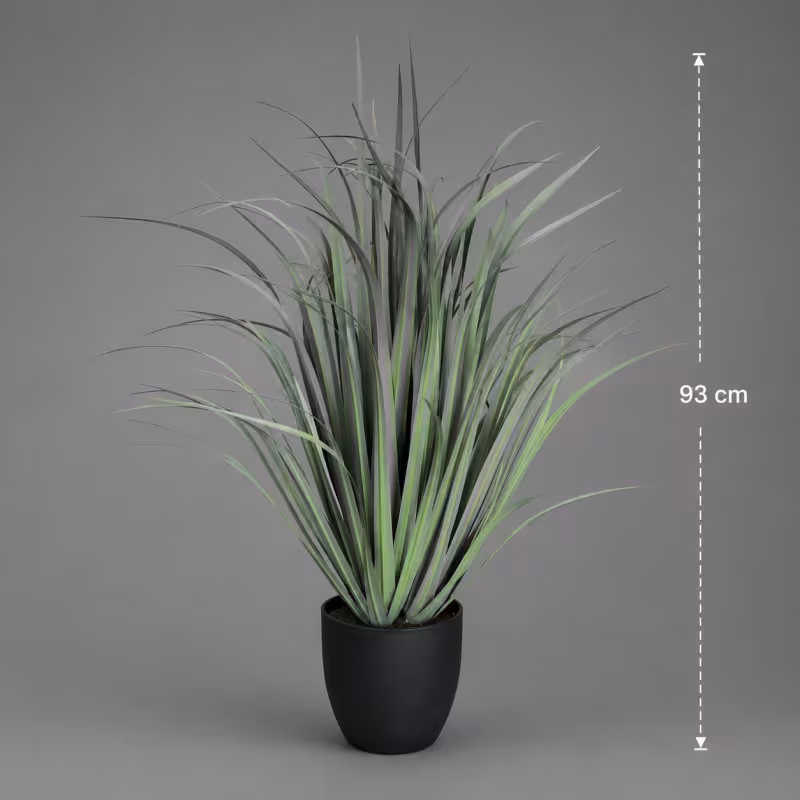 Previzualizare 2: Planta Artificiala Iarba Ornamentala Tip Dracaena, 93 cm, Verde, Fara Ghiveci